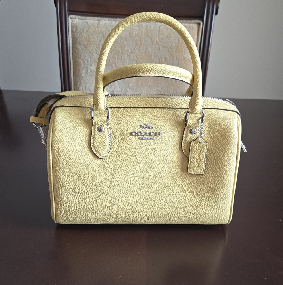 Coach Rowan Yellow Satchel Bag